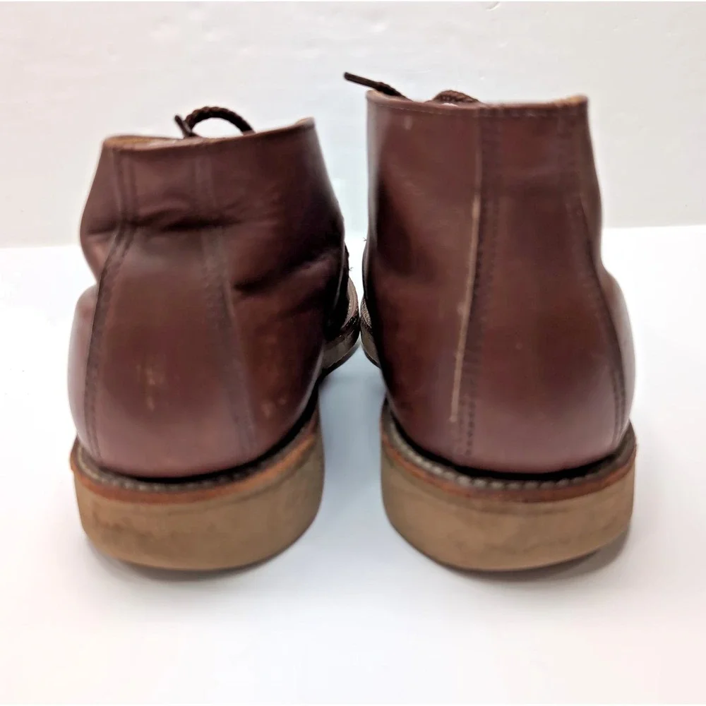 Vtg Y2K Red Wing Chukka Desert Work Boots Mens Size 10 D Brown Made in USA Flaws